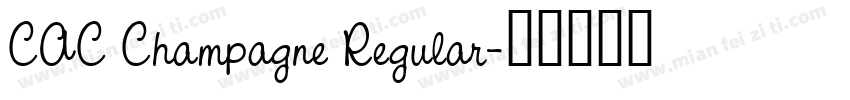 CAC Champagne Regular字体转换